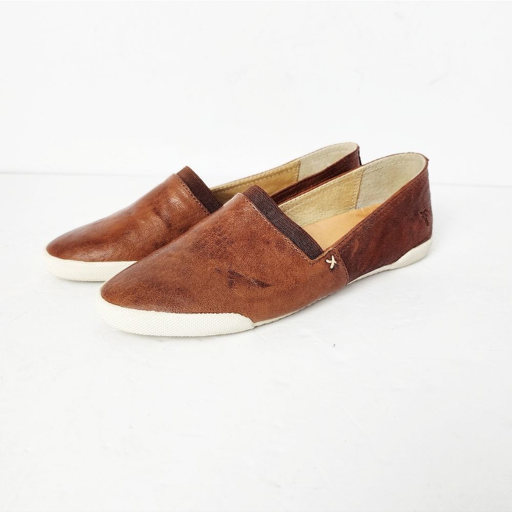 Frye Melanie Slip On Flats Womens Cognac Size 7